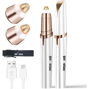 Elektrische Wenkbrauwtrimmer met USB-oplaadfunctie en LED-licht - Pijnloos en Comfortabel voor Vrouwen