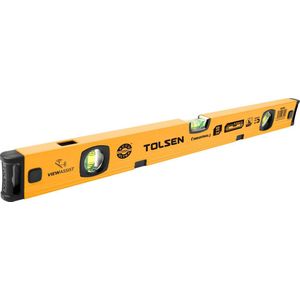 Tolsen Waterpas Industrial 120 cm - Heavy Duty Aluminium - Magnetisch - 3 Libellen 45°, 90° & 180°