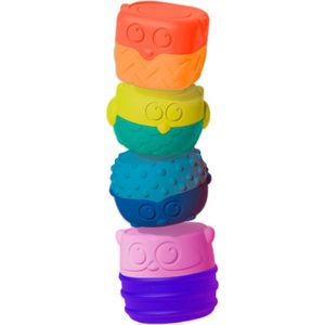 Sassy - Stapeltoren Baby - 4 kleurrijke figuurtjes in zachte texturen - Magnetisch - Magnetic Stackers