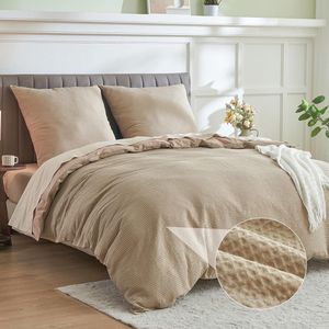 JGS ® Beddengoedset van Katoen met Wafelstructuur voor Comfort en Stijlvolle Slaapkamer