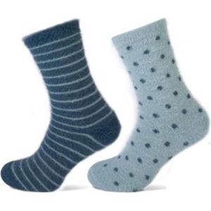 Homesocks - nop en streep - orionbleu/ citadel - 2-pack - 36/42