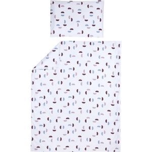 Meyco Baby Shapes dekbedovertrek ledikant - lilac - 100x135cm