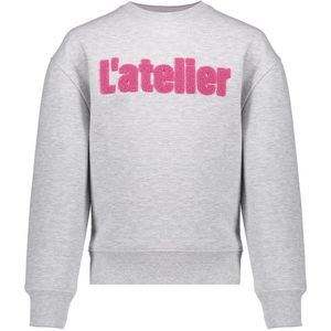 Geisha winter sweater meisjes - grijs/roze - atelier