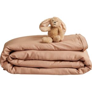 Coco & Cici - Tencel Twill Dekbedovertrek 120 x 150 cm - 1 Persoons Beddengoed - Kinderbeddengoed - Lyocell - Hypoallergeen & Extra Zacht - Peach