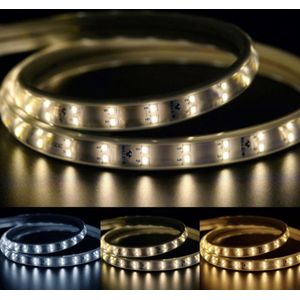 LED strip 220V Dubbel Rij 2835 IP65 (per meter) - Koel wit licht - Overig - Transparent - Wit Froid 6000K - 8000K - SILUMEN