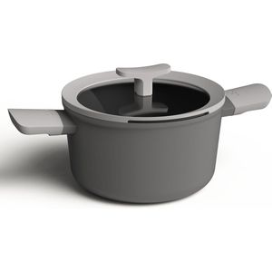 Essentials Kookpot Met Deksel Shadow 20 Cm - Grijs - PFAS-vrij