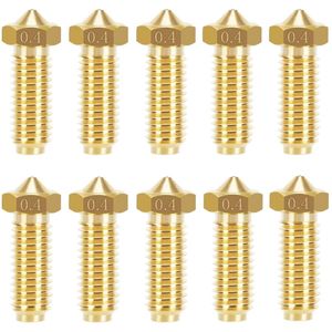 3D printer reserveonderdelen - 3D Printer Nozzles - 10-delige Messing Nozzles 0,4mm, Geschikt voor diverse 3D Printer modellen