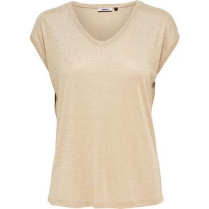 ONLY ONLSILVERY S/S V NECK LUREX TOP JRS NOOS Dames Top - Maat S