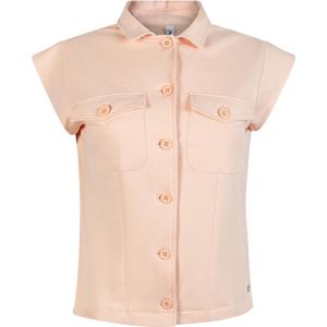 Zoso Blouse Amee Coated Sleeveless 242 1020 Apricot Dames Maat - M