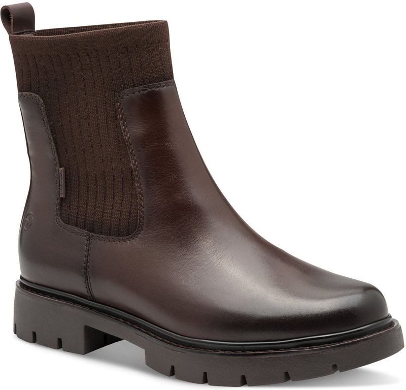 Tamaris - Comfort Boot Flat - Veterboots - Moka