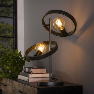 LifestyleFurn Tafellamp Homer - 2-lamps - Charchoal