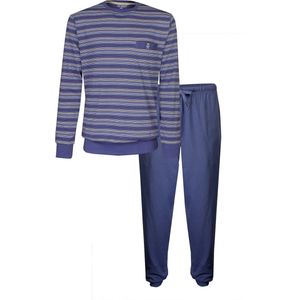 Paul Hopkins Heren Pyjama - Gestreept - Indigo Blauw - Maat S