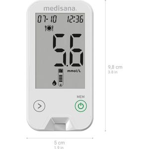 Medisana Meditouch2 Startpakket - mmol/L (versie voor Nederland) - Bloedsuikermeter