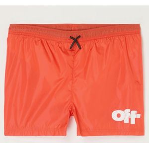 Off-White Kids Zwemshorts met logoprint - oranje - maat 164