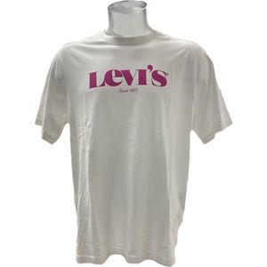 LEVI'S T-shirt Since 1873 (White/Pink) - Maat L