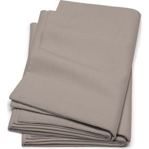 Cinderella - Kussenslopen met rits - Flanel - 40x80 cm - Taupe - 2 stuks