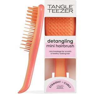 Mini Ultimate Detangler Haarborstel - Ideaal voor Kinderen en Reizen - Vermindert Klitten en Haarbreuk - Zalmroze