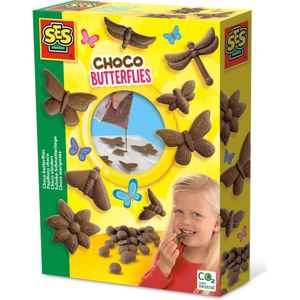 SES - Choco vlinders - complete set met echte melkchocolade - maak je eigen chocolade bonbons