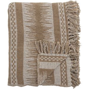 Bloomingville Marmi plaid, bruin, gerecycled katoen