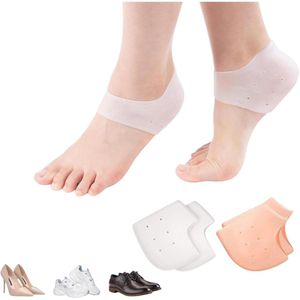 Set van 2 - Siliconen Hielbeschermers - Wit en Beige - Hielkussentjes voor Mannen en Vrouwen