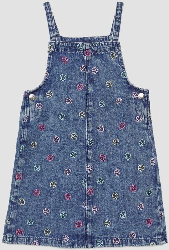 s.Oliver Jurk  crème / blauw denim / lichtblauw / pink