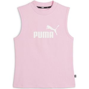 Puma Ess Logo Mouwloos T-shirt Roze S Vrouw