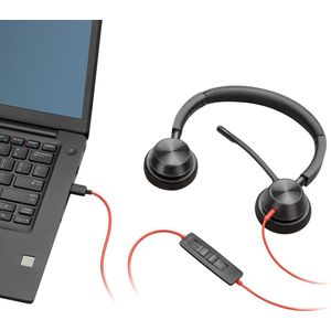 POLY Blackwire 3320 - Headset - Zwart - USB-C - Plug-and-Play