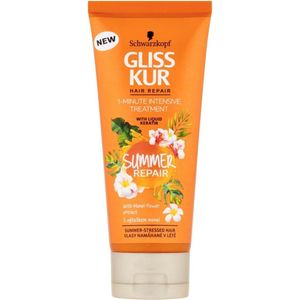 Schwarzkopf Gliss Kur Summer Repair Conditioner Treatment 200 ml - Met Monoi-bloem extract en UVA/UVB-Filter - 1-Minute Intensive Treatment for Summer-Stressed Hair