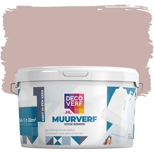 Decoverf muurverf mat oudroze, 2.5L