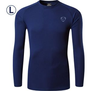 Livano Rash Guard - Surf Shirt - Zwemkleding - UV Beschermende Kleding - Voor Zwemmen - Surfen - Duiken - Marineblauw - Maat L