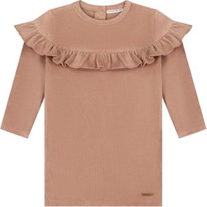 Prénatal peuter jurk - Meisjes kleding - Light Taupe Brown - Maat 74