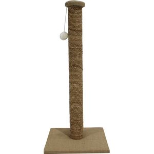 Adori Krabpaal Mia - Krabpalen - 40x40x90 cm - Natural Beige - Met Speelbal