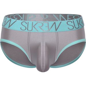 SUKREW Apex Brief Silver Sparkle - MAAT XS - Heren Ondergoed - Slip voor Man - Mannen Brief