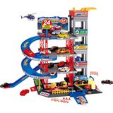 Ariko XXL parkeergarage - garage speelset - 4 auto's - helicopter - lift - wasstraat - helicopter platform - accessoires