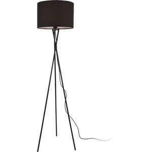 Vloerlamp staande lamp Grenoble statief 154 cm E27 zwart