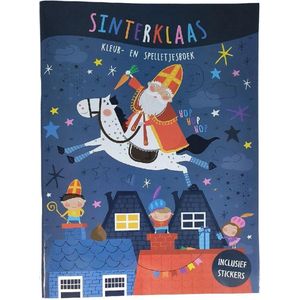 Sinterklaas Kleur- doe- en spelletjes boek - inclusief stickers