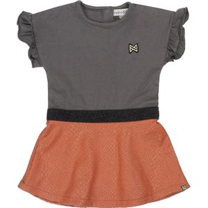 Koko Noko - Jurk - Grijs Roestbruin - Maat 86