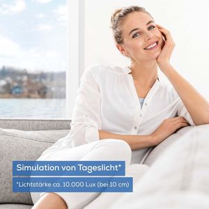 Equivera Lichttherapielamp - Daglichtlamp - Bureaulamp - Tegen Winterdepressie - SAD Lamp - Zonlicht - Meerdere Standen - Timerfunctie