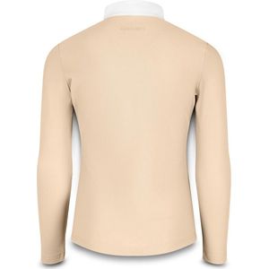 Kentucky Horsewear - Wedstrijdshirt Sammy – Meisjes – Lange Mouw – Beige – Maat 116 – Ademend & Elastisch