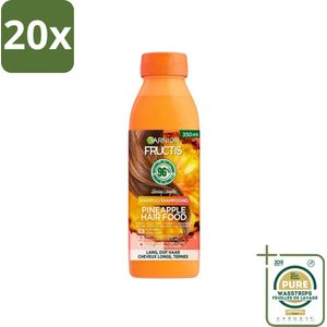 20 x Garnier - Fructis Hair Food Pineapple - Shampoo - Lang & Dof Haar - 350 ml - Grootverpakking - Haarverzorging - Shampoo - Lang Haar - Dof Haar - Glans