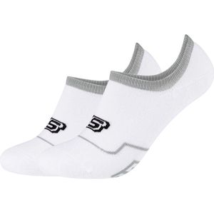 Skechers 2PPK Cushioned Footy Socks SK44011-1000, Unisex, Wit, Sokken, maat: 39-42