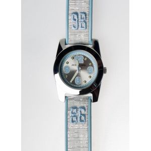 Jacques Farel Teens Horloge 98 – Meisjes – Blauw/Zilver
