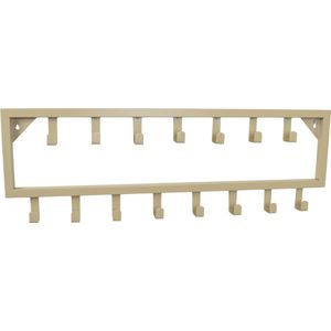 LOFT42 Bono Kapstok – Beige – Metaal – 15 haken - 80x26x4