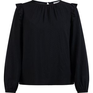 usha - Langarmblouse - Viskose - Met Rüschen - Zacht Materiaal