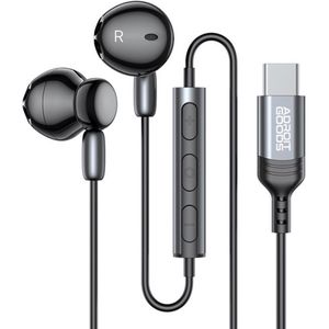 AdroitGoods USB-C Oortelefoons met Microfoon & HiFi Stereo Geluid – Oordopjes/Oortjes Compatibel met USB-C apparaten
