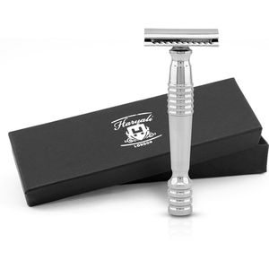 Haryali London Double Edge Safety Razor voor mannen en vrouwen - Roestvrijstalen Double Edge Razor - Zwaar - Herbruikbaar scheermes - Geschikt voor alle DE-mesjes