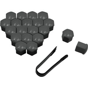 VCTparts Grijze Wielbout Wielmoer Doppen Beschermende Afdekkapjes 20 stuks - 17mm (set)