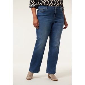 Miss Etam dames Jeans straight fit blauw - Plus