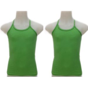 Embrator 2-stuks meisjes Hemdjes Spaghetti appelgroen 128/134