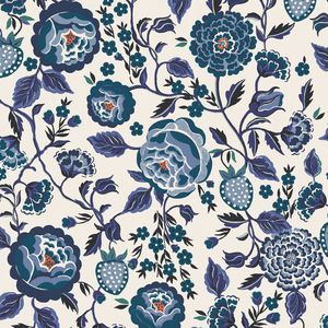 Cath Kidston Vliesbehang Strawberry Garden Blue